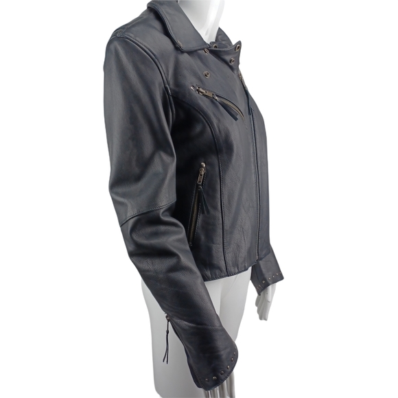 FIRST CLASSICS 100% Leather Traditional Gear Jacket Lined Women's Med - Picture 5 of 16